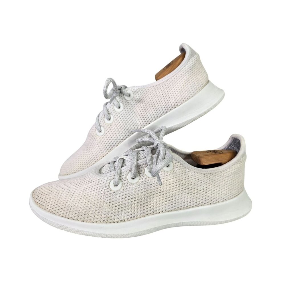 Womens Allbirds Tree Runners White Breathable Sneakers Comfortable Lace Up W10